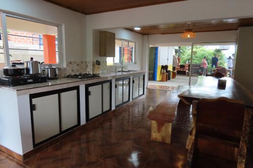 Dapur atau dapur kecil di Finca los alpes