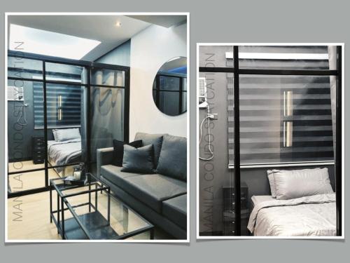 Χώρος καθιστικού στο 2 bedroom Bachelor unit at trees residences Quezon city