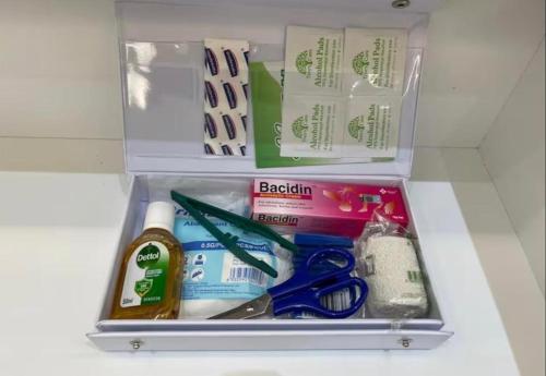 a drawer filled with different types of items at Sweet Homestay The Venus Sitiawan 温馨民宿 in Sitiawan