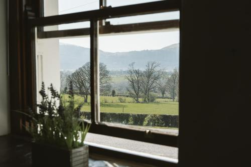 a window with a view of a green field at Highside Farm in Bassenthwaite