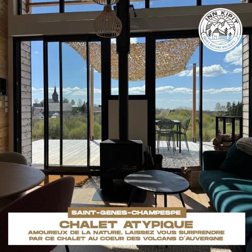 a magazine advertisement for a chintz appliance in a living room at Chalet 15 in Saint-Genès-Champespe