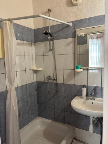 Koupelna v ubytování Apartmani Nil