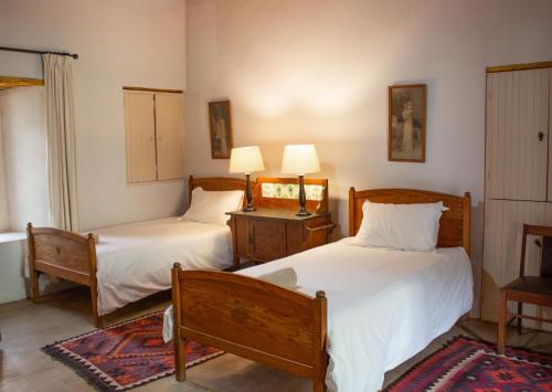 Postel nebo postele na pokoji v ubytování Matjiesvlei Cottages
