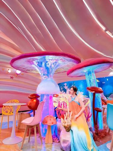 a fairytale theme park with a theme park theme park rideschool kindergarten kindergarten at Flamingo Hải Tiến Tầng 15 View Hướng Biển, Cực Chill in Thanh Hóa