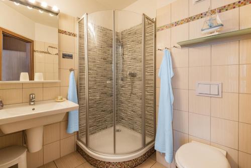 Koupelna v ubytování Aparthotel Strandhus