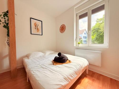 Postel nebo postele na pokoji v ubytování La Perle de Schiltigheim - Cosy & Lumineux