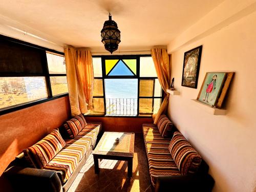 Zona de estar de Atlas Hostel Taghazout