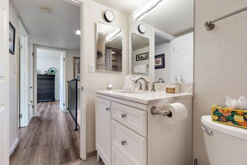 a white bathroom with a sink and a toilet at 2 Bed 2 Bath Vacation home in Scottsdale in Scottsdale