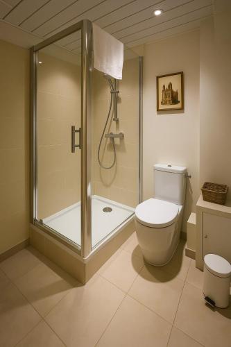 une salle de bain avec douche et toilettes dans l'établissement Hyper Centre, Saint-Maclou Ménage et linge inclus, à Rouen