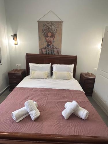 Postel nebo postele na pokoji v ubytování Xanthates escape