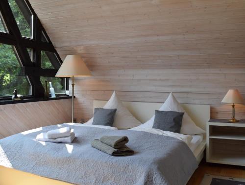 Postel nebo postele na pokoji v ubytování Landhaus Bornemann