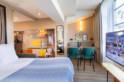 Letto o letti in una camera di Yuna Montmartre - ApartHotel