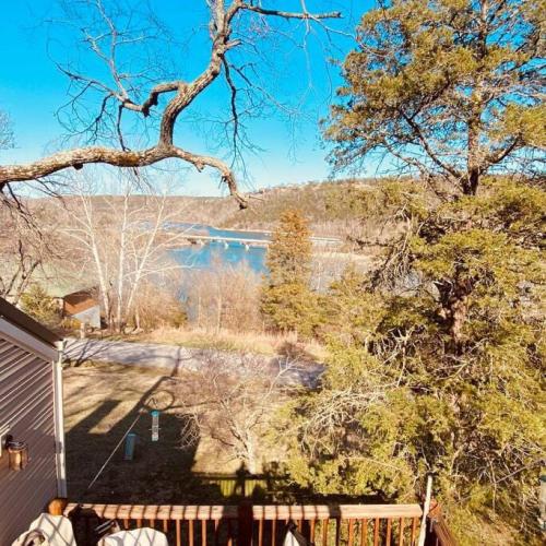 a view of a lake from the backyard of a house at The Big Chill on Table Rock Lake in Holiday Island