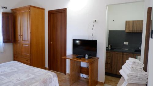 TV a/nebo společenská místnost v ubytování Agriturismo Su Solianu