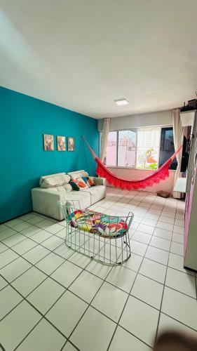 Posezení v ubytování Carvalhos House tres Suites Papicu