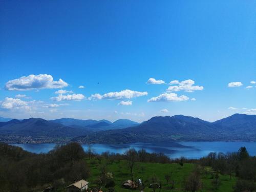 a view of a lake with mountains in the background at Casa Mauro I in Trarego Viggiona