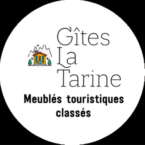 un cercle blanc avec les mots villes un apprivoisement méliates utilité classes dans l'établissement Studio duplex atypique, classé Gîte de France, CLIMATISATION, parking, lit double, calme et cosy, Netflix, wifi, 400m centre, boîte à clés, Gîtes La Tarine, à Albertville