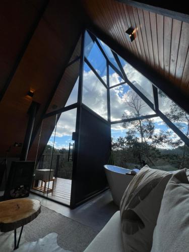 Ruang duduk di Cabanas Araucária