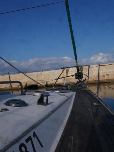 a boat is docked in a body of water at Nanoshka Yacht in Tel Aviv
