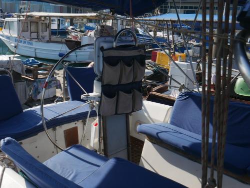 a group of boats docked in a harbor at Nanoshka Yacht in Tel Aviv
