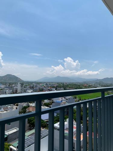 a view of the city from the balcony at Nắng Home in Phan Rang