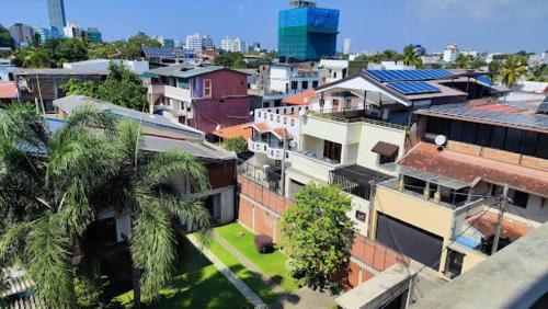 an overhead view of a city with buildings at VIVAS Residencies Luxury Apartments in Colombo