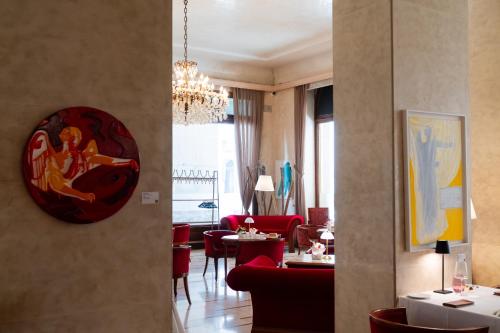 Χώρος καθιστικού στο Hotel Vittoria