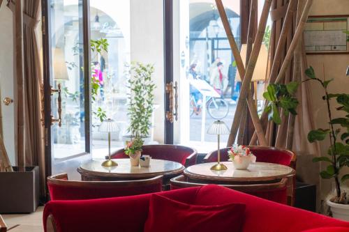 Χώρος καθιστικού στο Hotel Vittoria