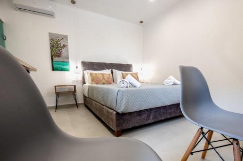 Giường trong phòng chung tại Anna