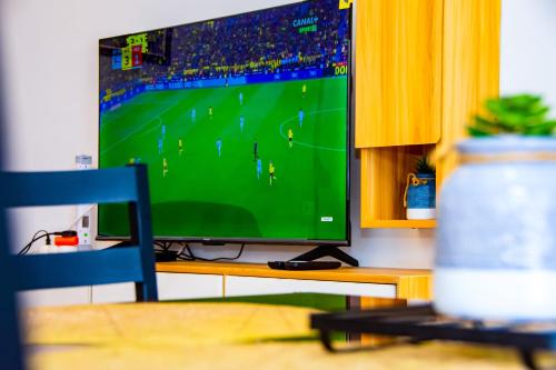 TV a/nebo společenská místnost v ubytování Villa Saphir