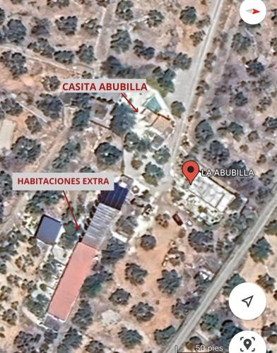 a map of a parking lot at La Casita de La Abubilla in L'Aldea