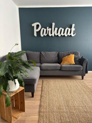 Χώρος καθιστικού στο Cozy apartment in the heart of Pori