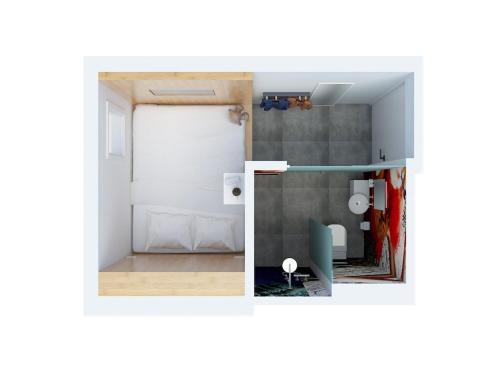 Ένα μπάνιο στο Bunk Hotel Utrecht
