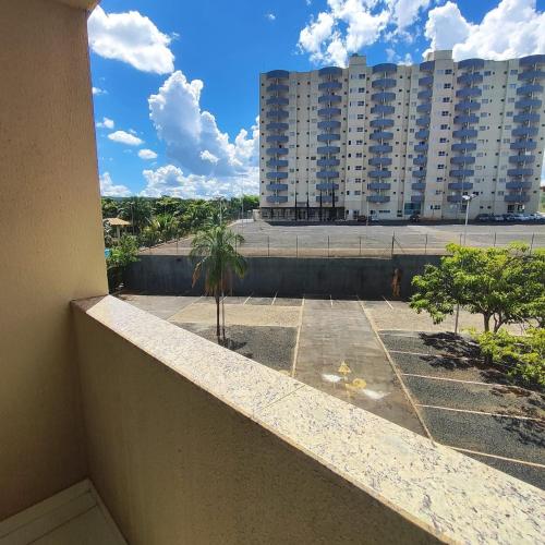 a view from the balcony of a apartment building at Golden Dolphin Grand Hotel piscinas 24 hs MP in Caldas Novas