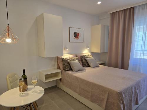 Giường trong phòng chung tại Rooms & Apartments Villa Anka