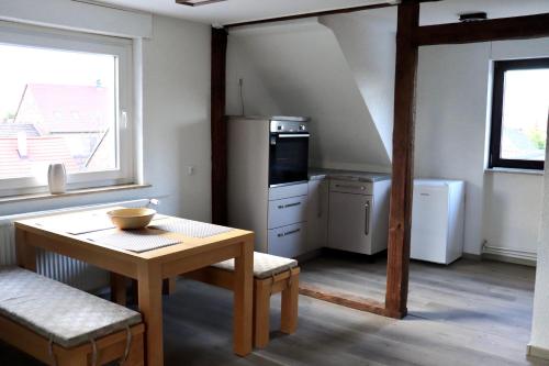 Dapur atau dapur kecil di Ferienwohnung Ferropolis