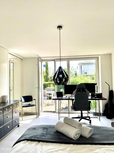 Posezení v ubytování Gästezimmer in Einfamilienhaus