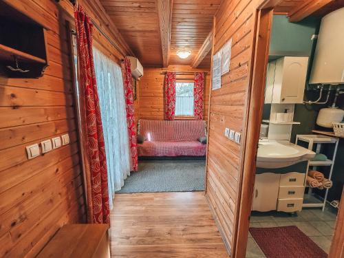 Kuchyň nebo kuchyňský kout v ubytování Apartments Brunarica