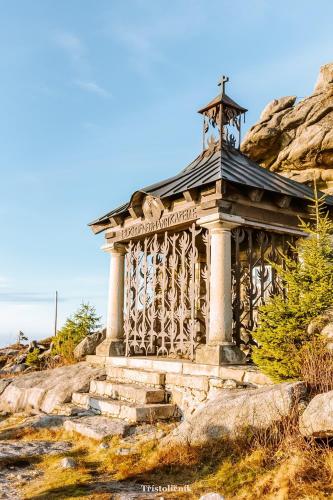 a small chapel on the side of a mountain at Nature rezidence private wellness in Zahorčice