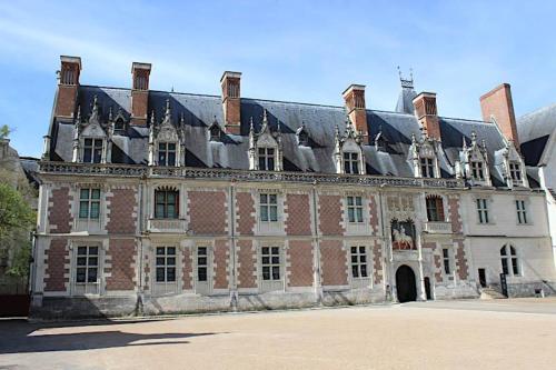 un grande edificio in mattoni con un grande tetto di Le Petit Fleur de Loire a Blois