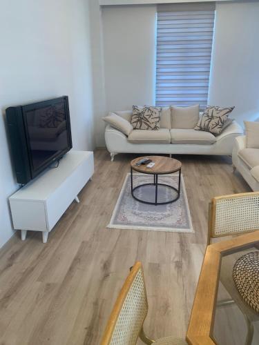 Χώρος καθιστικού στο Big flat 20 minutes to Oldtown