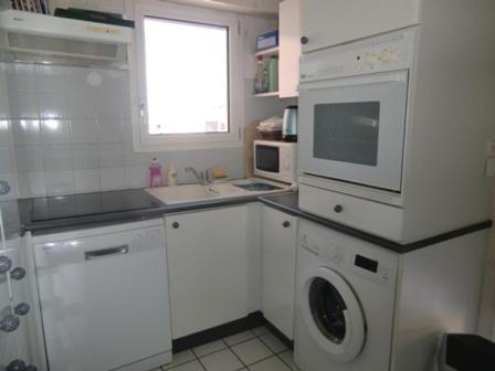 Η κουζίνα ή μικρή κουζίνα στο Les préludes vue Bassin