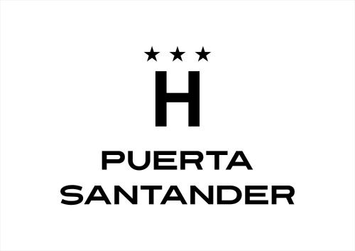 a logo with the words puerta santander at Hotel Puerta Santander in Santander
