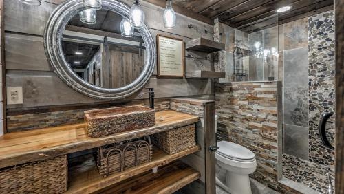 Koupelna v ubytování Toccoa Time