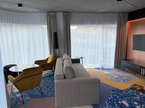 Χώρος καθιστικού στο Apartament 406 Prezydent Biała Perła