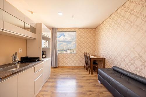 Kuchyň nebo kuchyňský kout v ubytování Hospedez - Flats New Osasco Trade Center