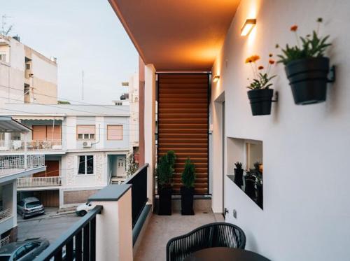 Balkón nebo terasa v ubytování Green suite