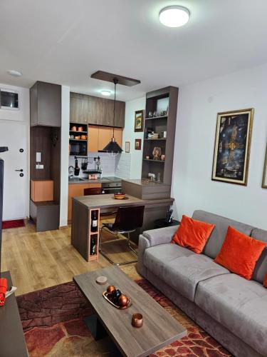 Η κουζίνα ή μικρή κουζίνα στο Apartmani Dragulji Vrnjacka Banja