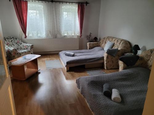 Гостиная зона в Heart of Galysági Village Guesthouse