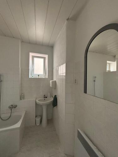 Koupelna v ubytování Apartmány na náměstí